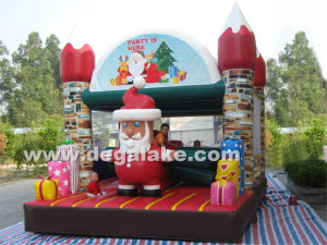 Inflatable Merry Christmas Bounce for Kids/Inflatable Santa Claus Bounce
