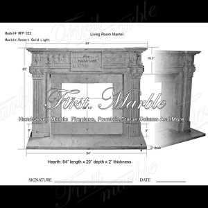 Desert Gold Light Fireplace for Home Decoration Mfp-322